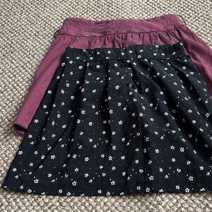 Cooperative Black and Purple Floral A-Line Skirt Set